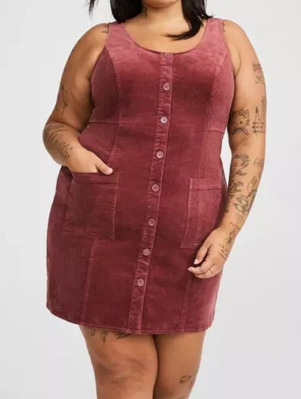 Torrid Corduroy Mini Dress (Torrid 00) - Picture 3 of 10
